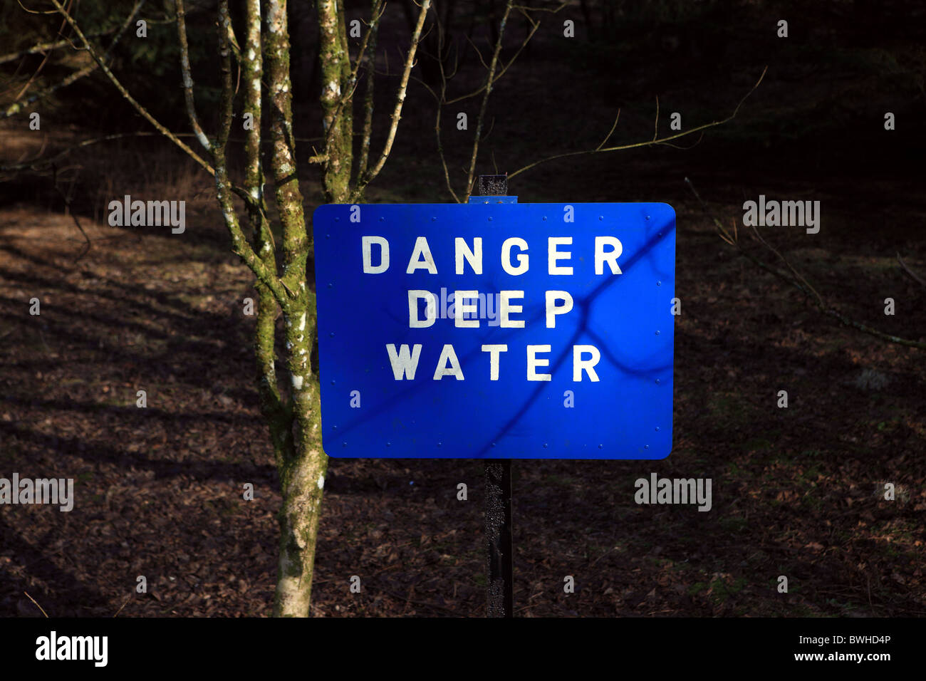 Danger Deep Water sign Stock Photo