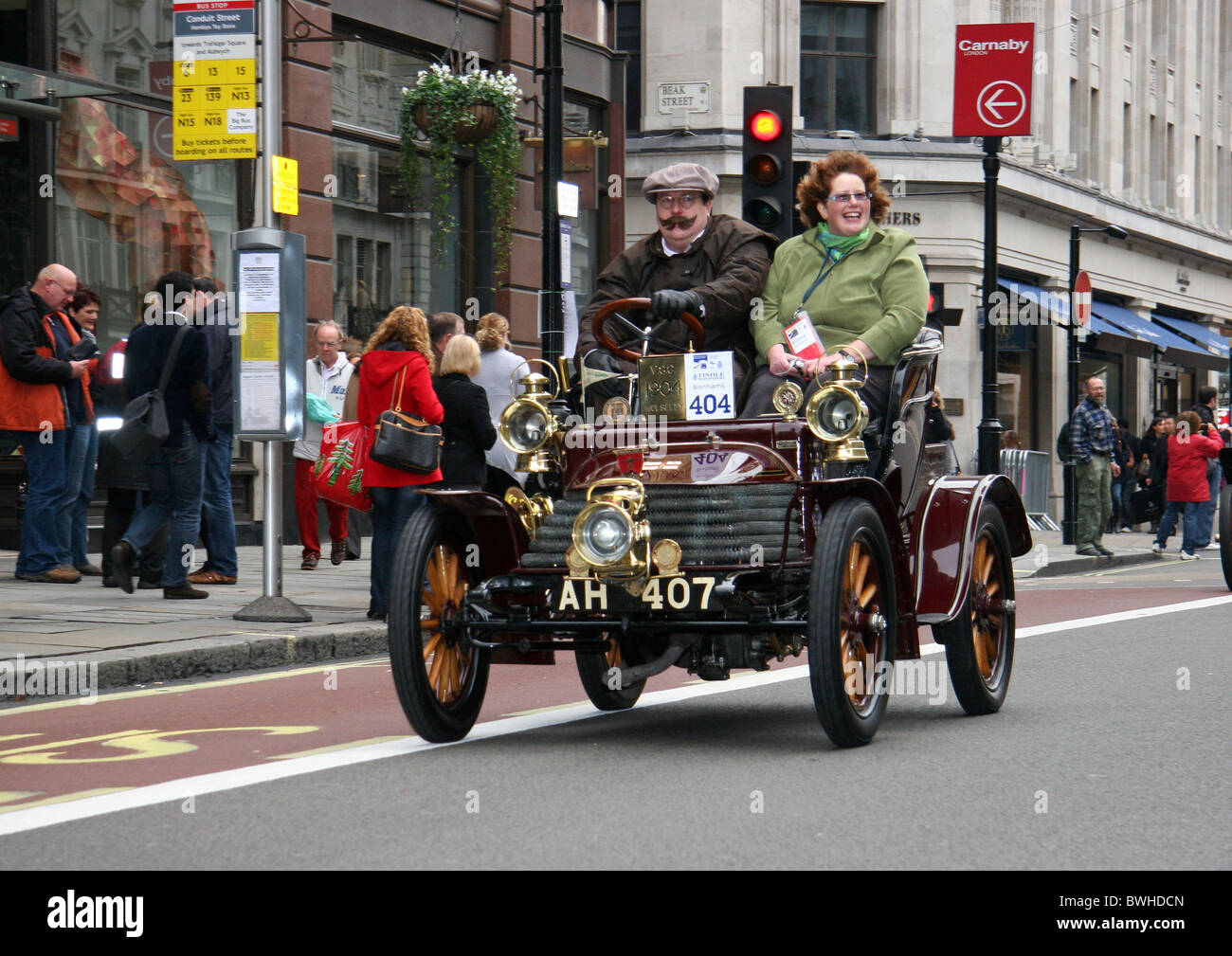 London to Brighton Veteran Car Run (LBVCR) Regent Street London Stock Photo