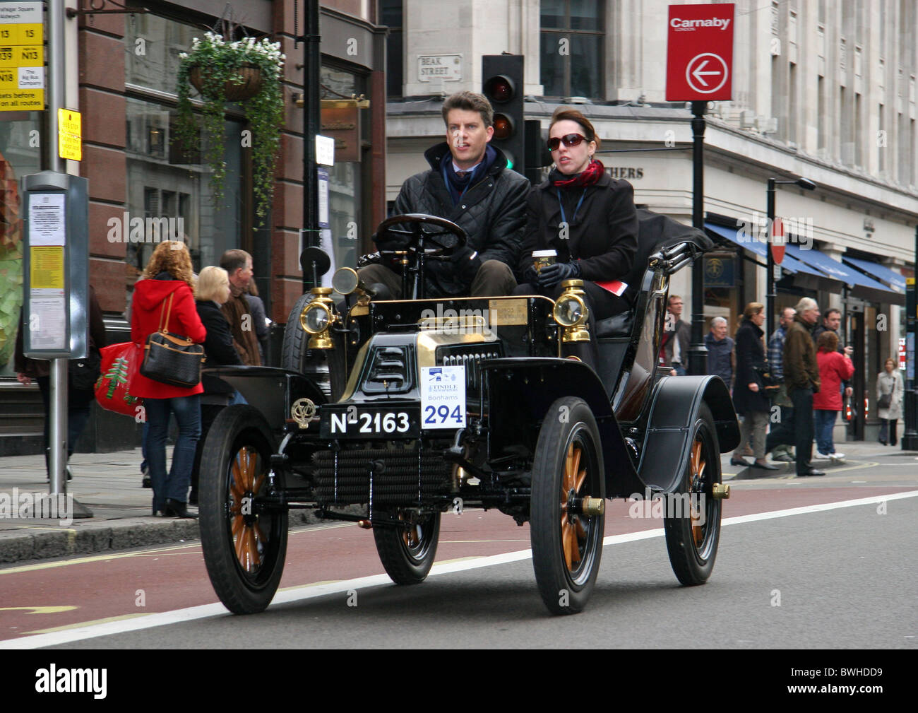 London to Brighton Veteran Car Run (LBVCR) Regent Street London Stock Photo