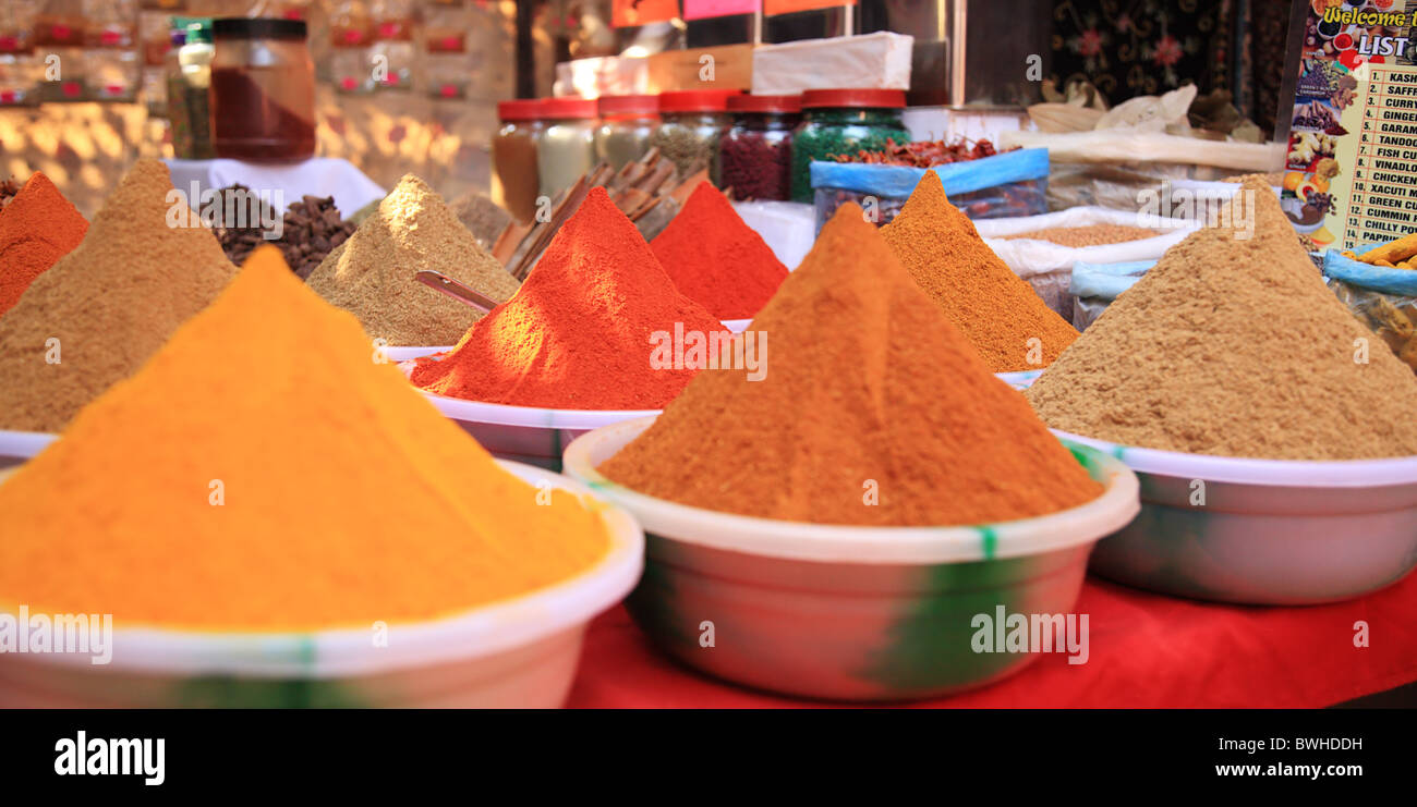 Spice shop in a market in Goa, India Stock Photo Alamy