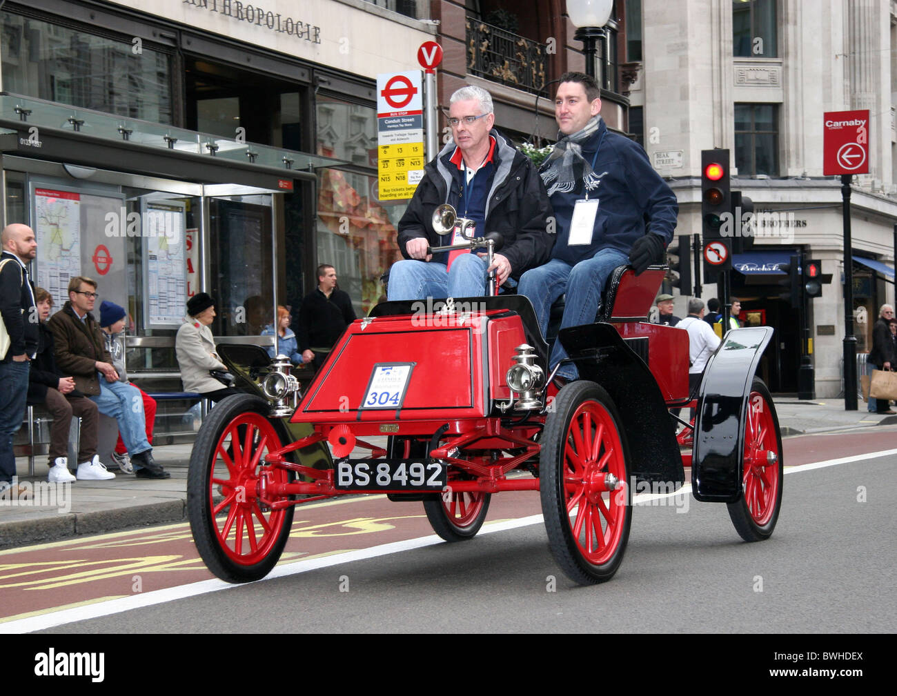 London to Brighton Veteran Car Run (LBVCR) Regent Street London Stock Photo