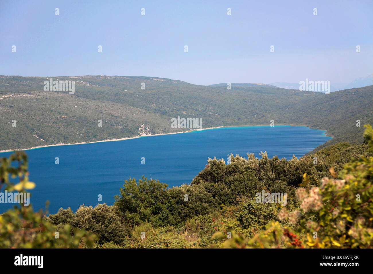 Lake Vrana - the only source of fresh water for Cres and Losinj Island's inhabitants, Croatia Stock Photo