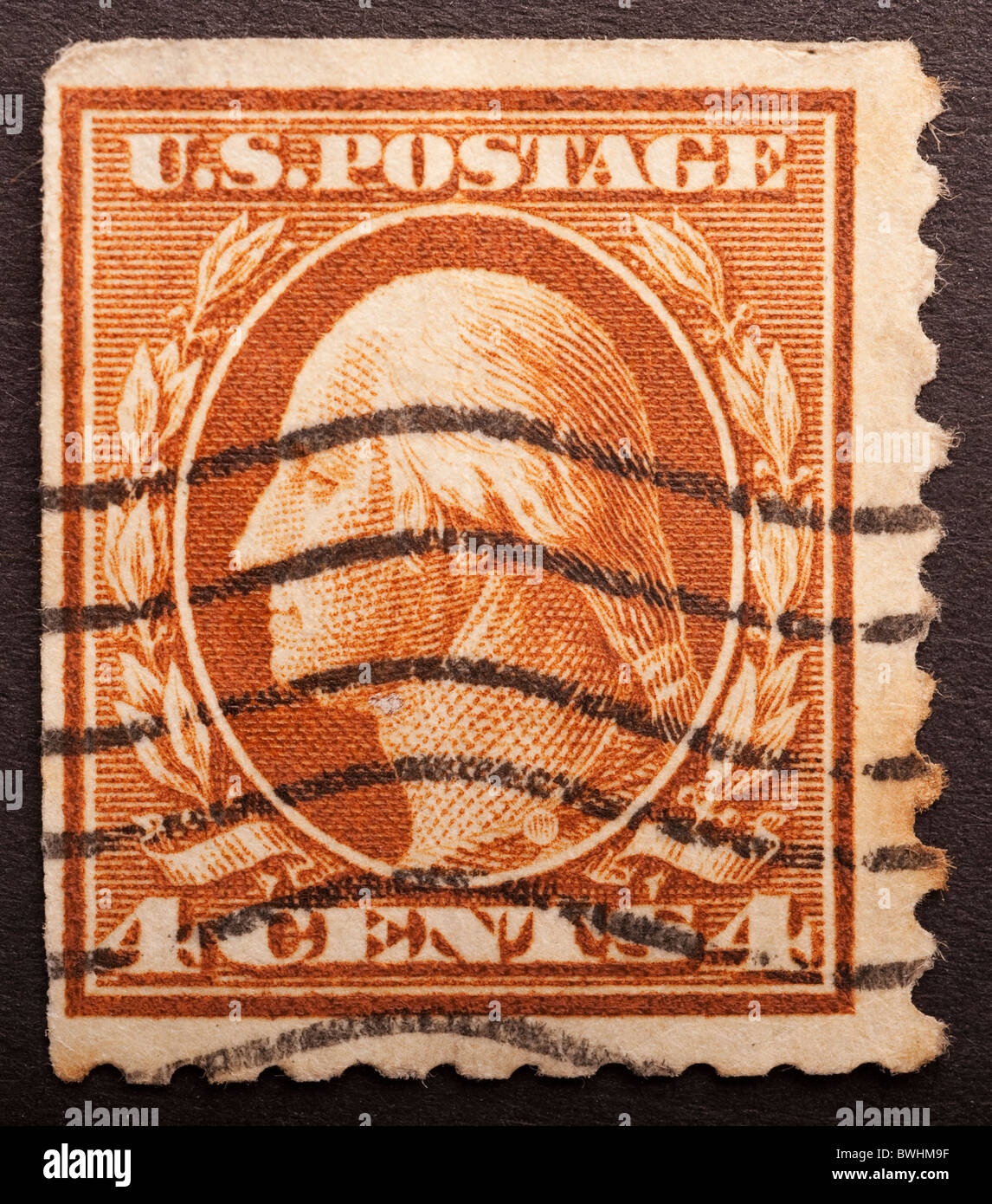 Postage stamp us usa washington president used philately hi-res stock