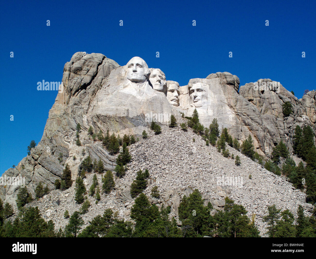 The Mount Rushmore National Monument in the Black Hills in South Dakota, United States Stock Photo