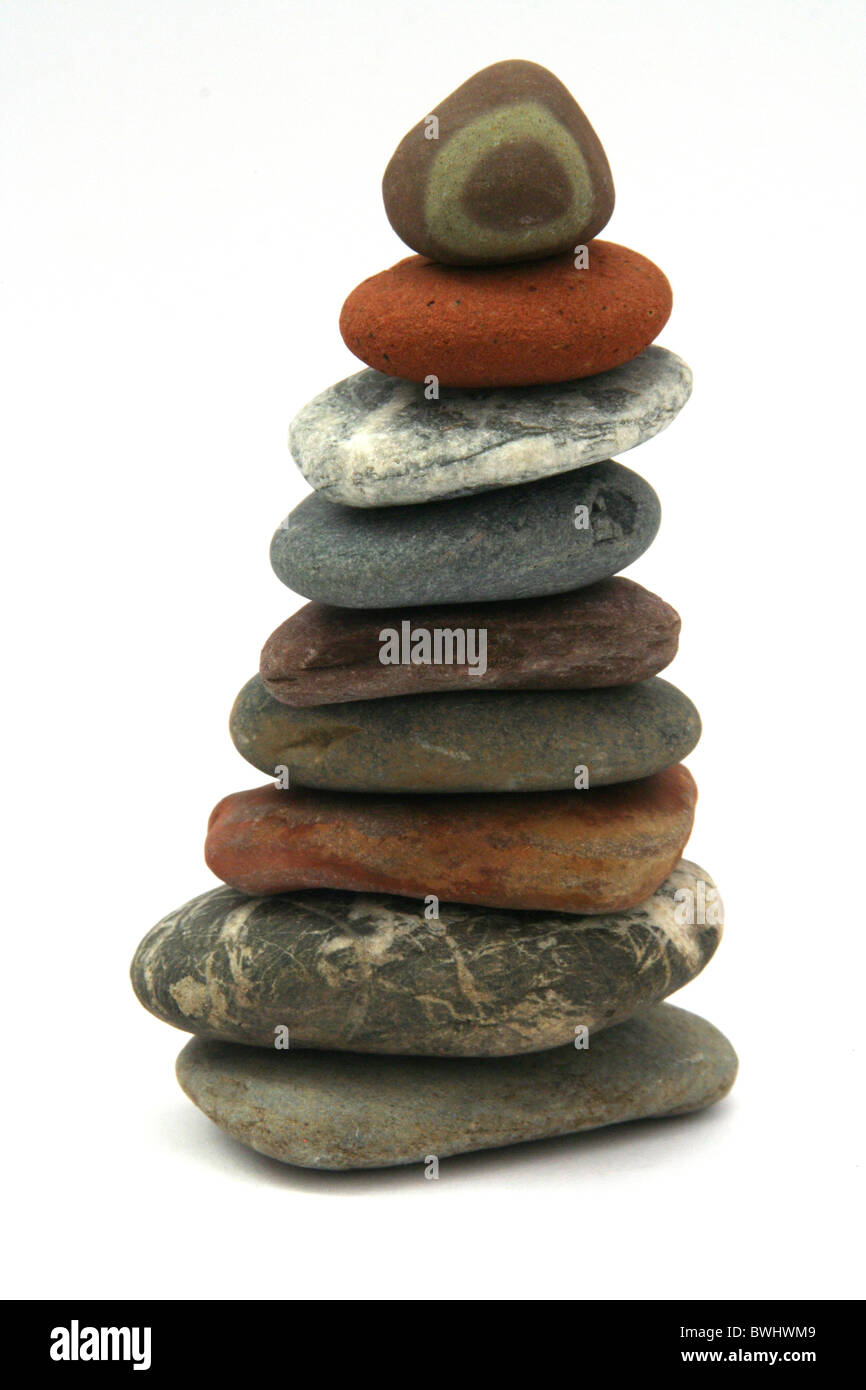 stones stone symbol symbolical stacked pile large amount mass stack stack build hard on each other piled u Stock Photo