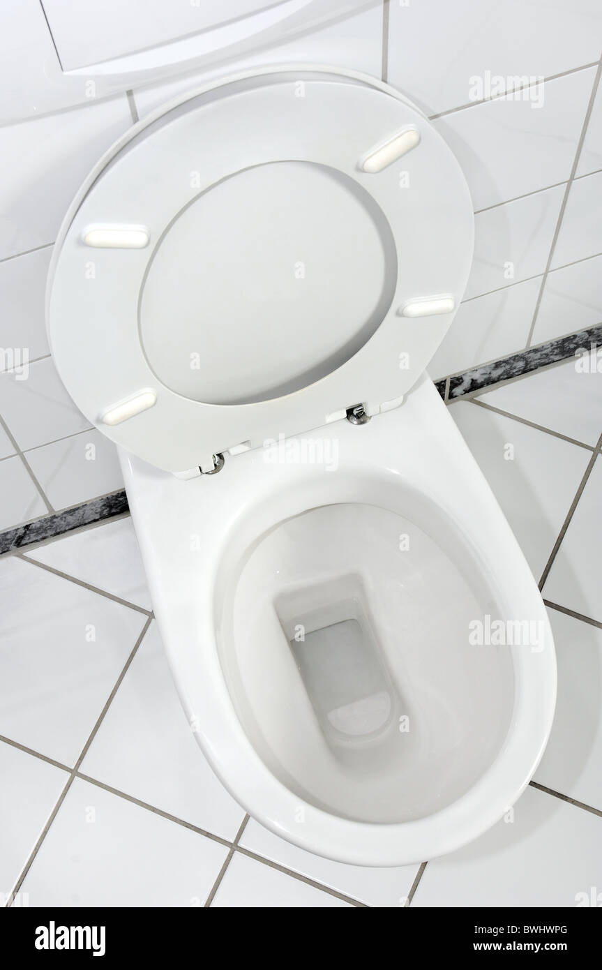 White toilet bowl Stock Photo