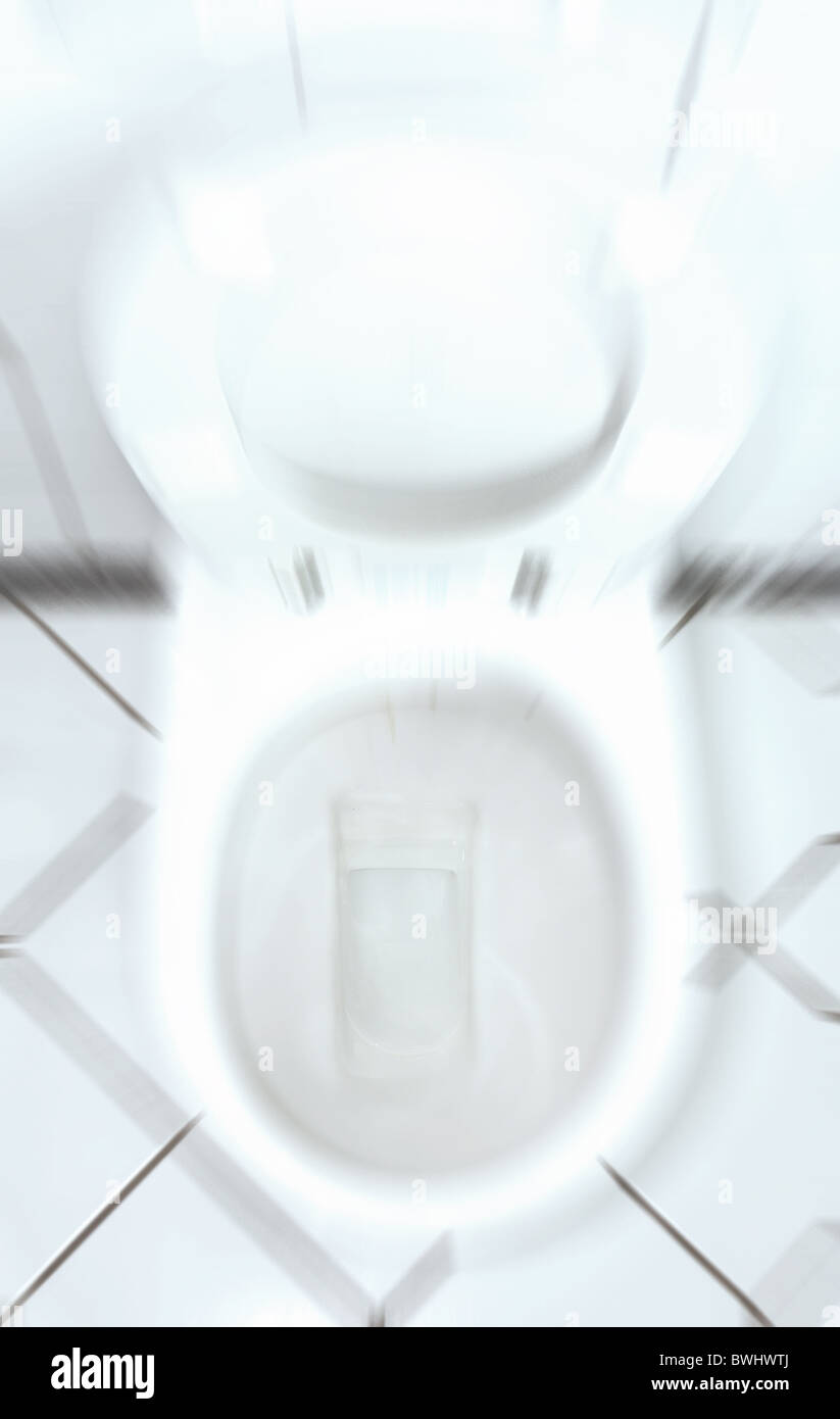 White toilet bowl Stock Photo