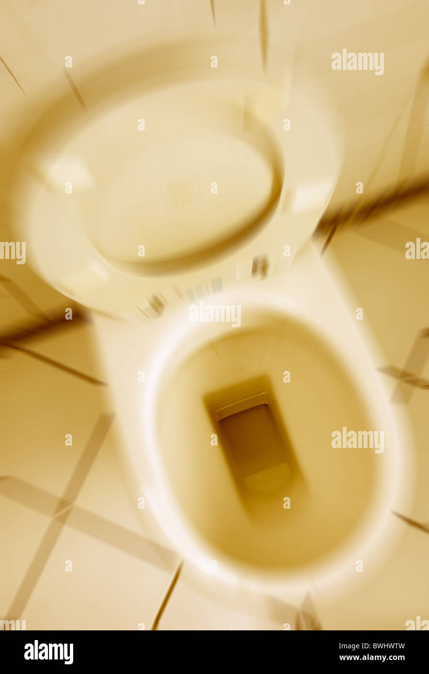 White toilet bowl Stock Photo