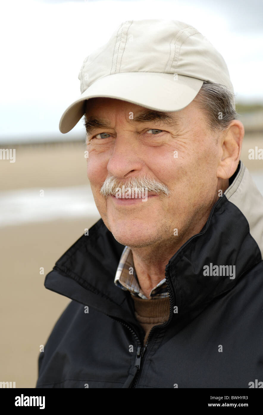 Old man with cap Stock Photo