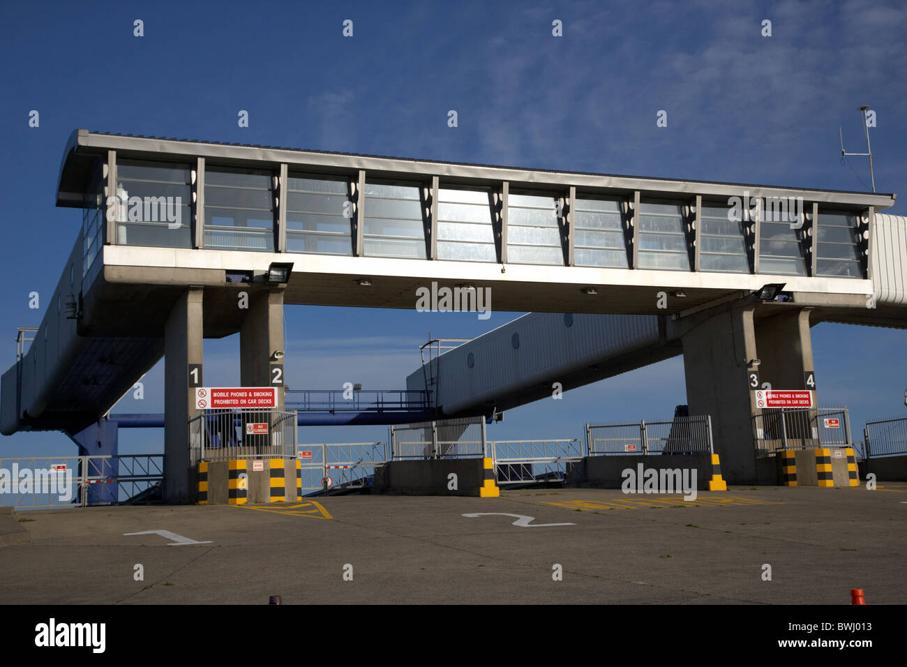 ferry loading dock with passenger footway Dun Laoghaire dublin republic