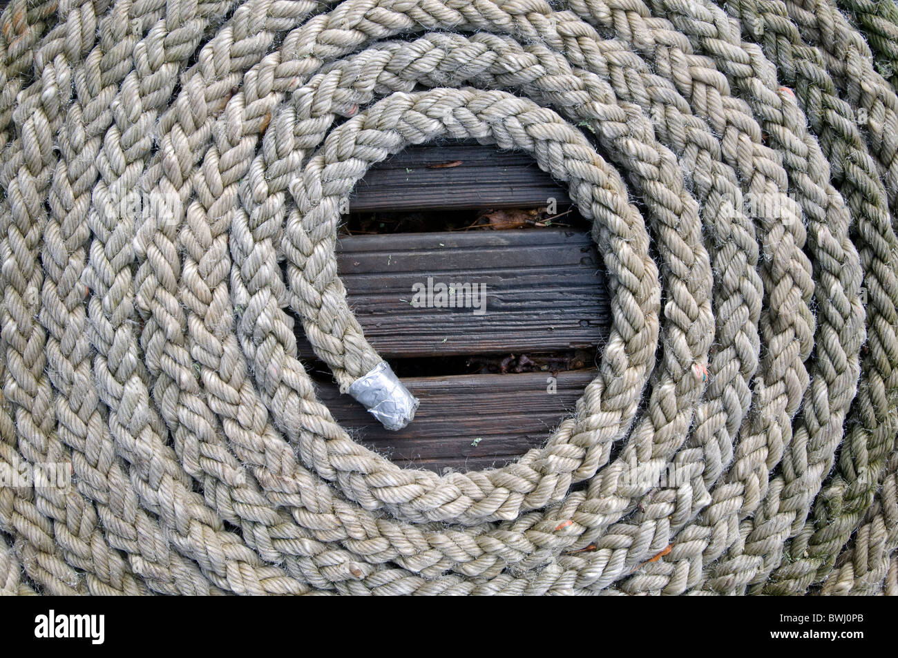 A coil of rope Stock Photo