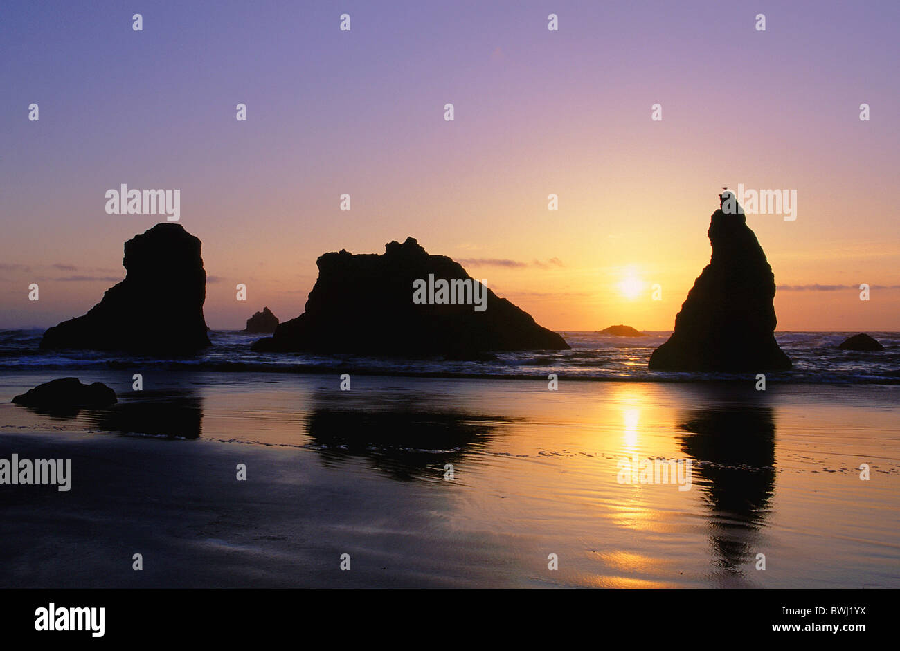 scenery landscape Bandon Beach Bandon State Park US west coast Pacific ...
