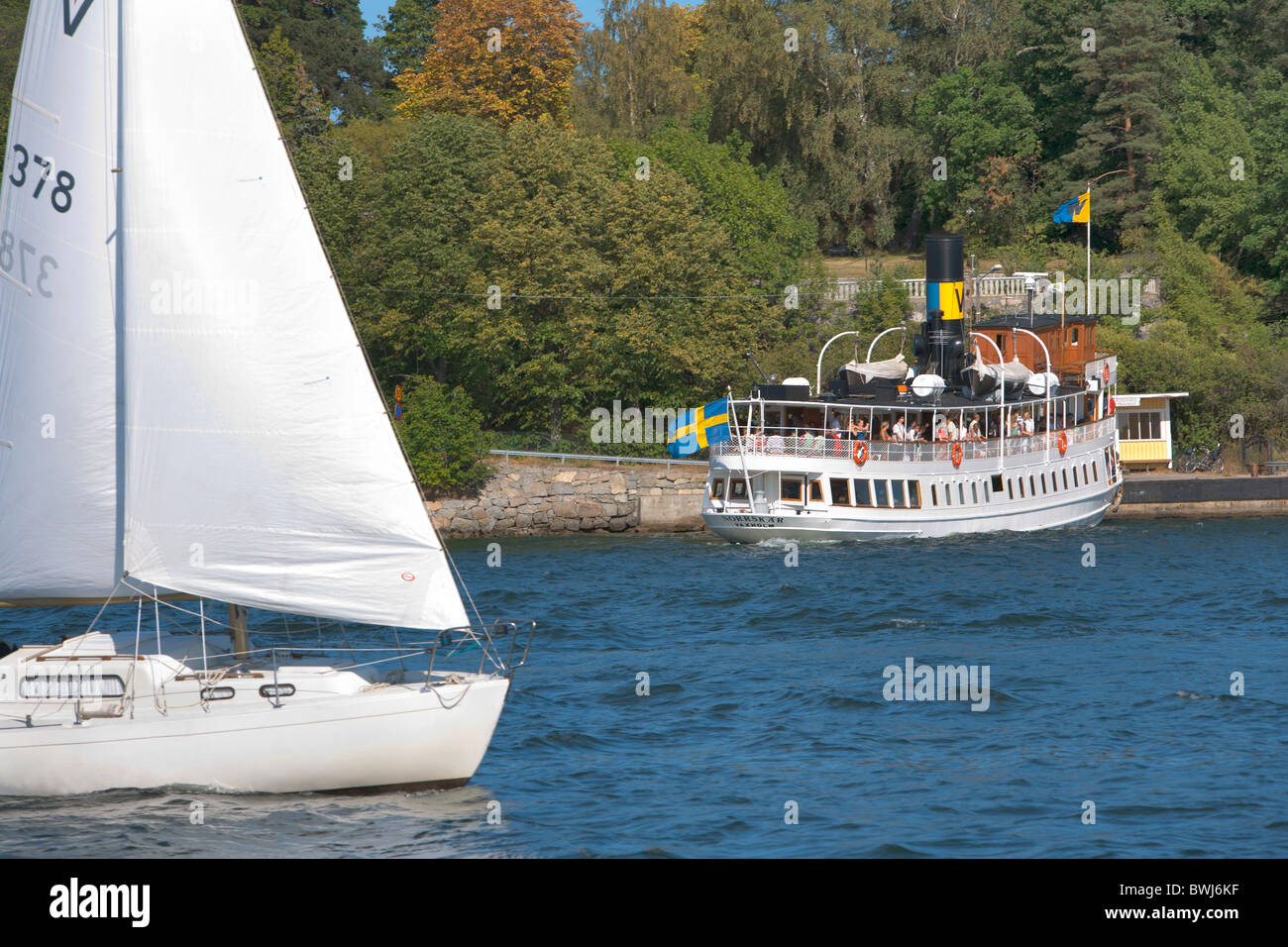 Archipelago Baltic sea Boat Boats Color Colour Daytime Europe Exterior