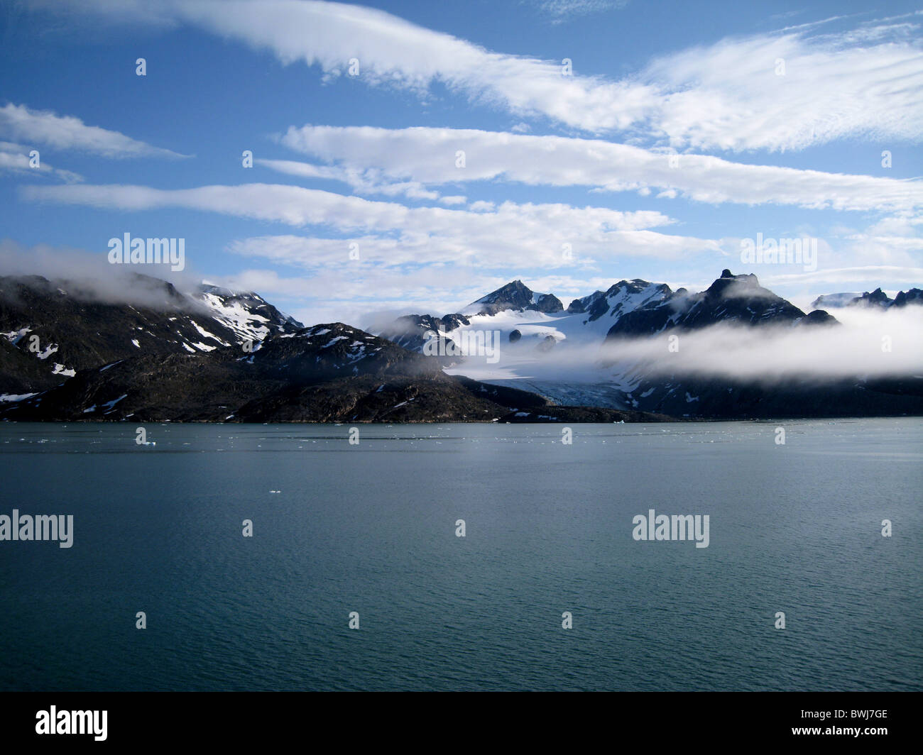 Svalbard archipelago (Norway), panoramic view of the mountains. Stock Photo