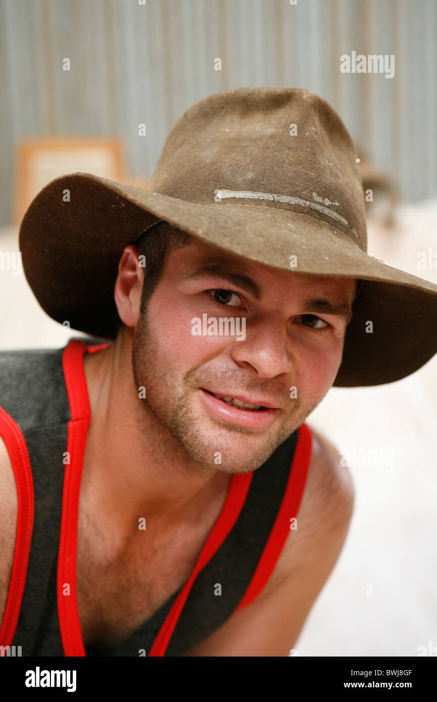 Portrait of a man, in Arkaroola, wildlife sanctuary in the Outback of Australia. Stock Photo