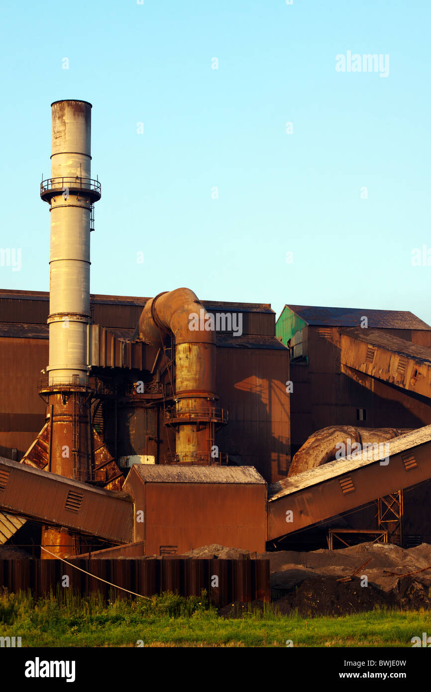 An old steel mill in Northwest Indiana near Chicago, IL. Stock Photo