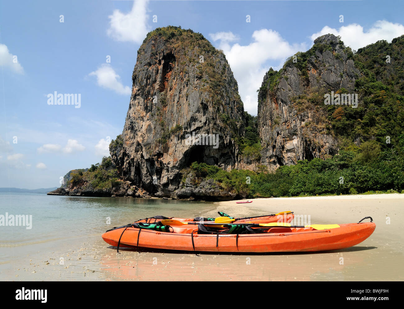 Canoe on the beach Stock Photo Alamy