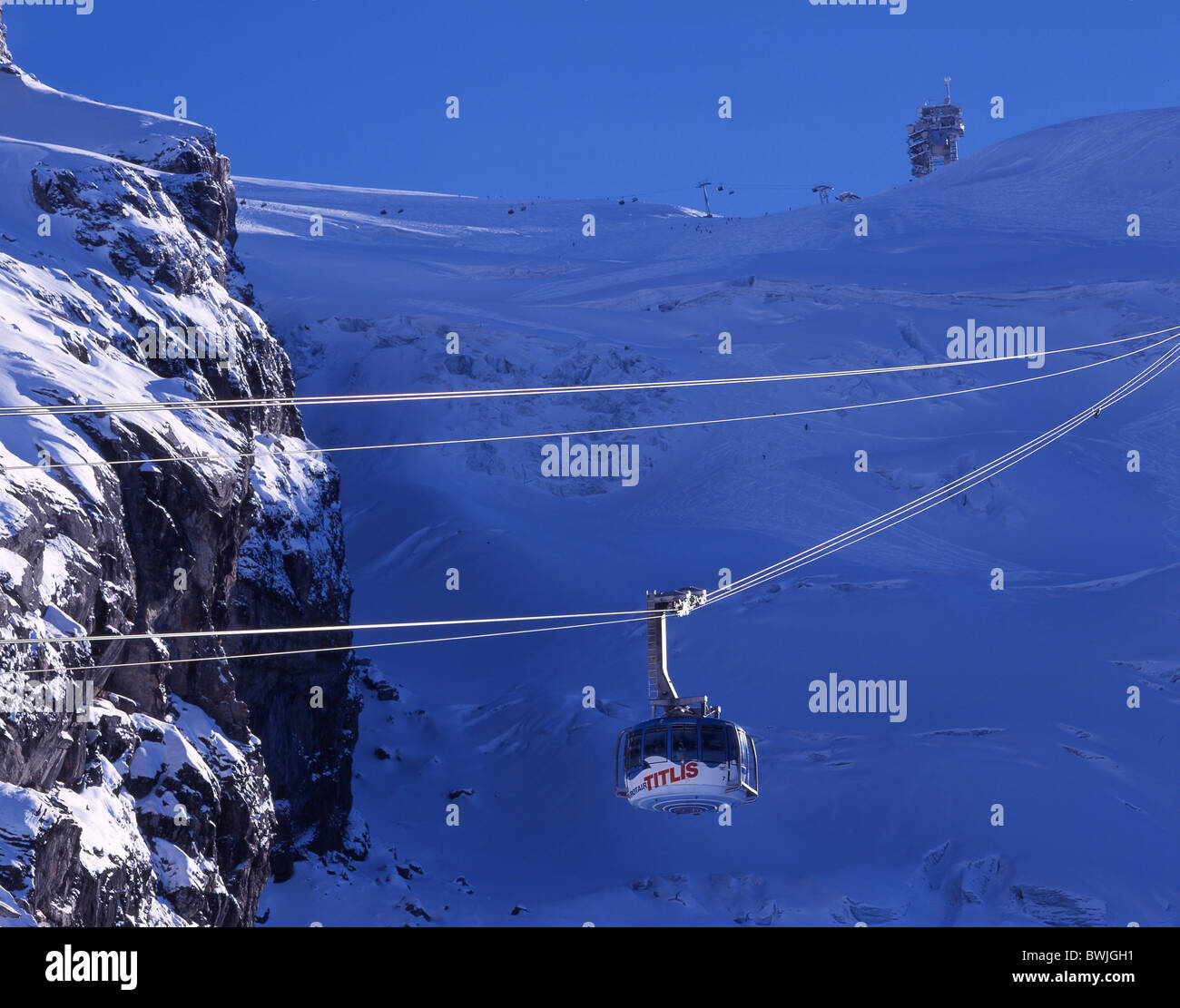 Titlis cable car ropeway aerial cableway gondola transport railway ...