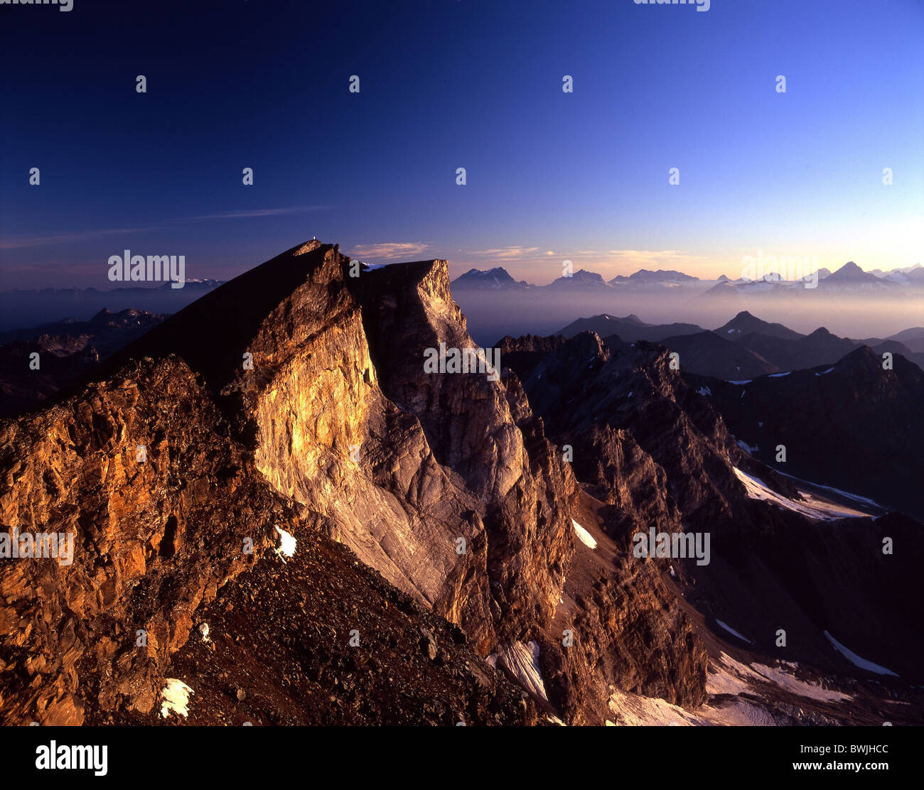 Mountain Scenery Summit Scenery Landscape Mountains Barrhorn Valais Stock Photo Alamy