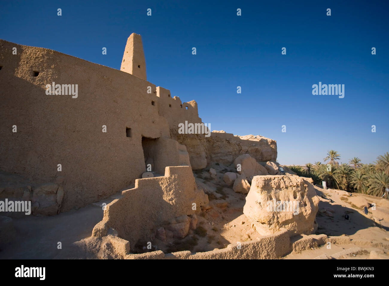 Temple of the Oracle / Tempe of Amun, Aghurmi acropolis, Siwa Oasis, Egypt Stock Photo