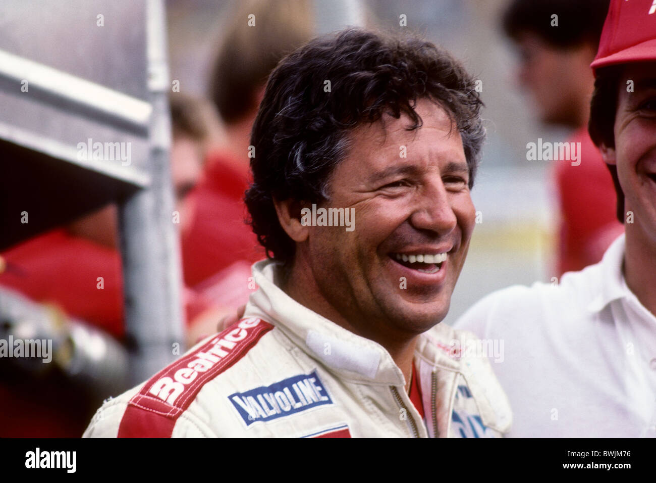 Mario Andretti during the 1985 Indy car Meadowlands US Grand Prix Stock