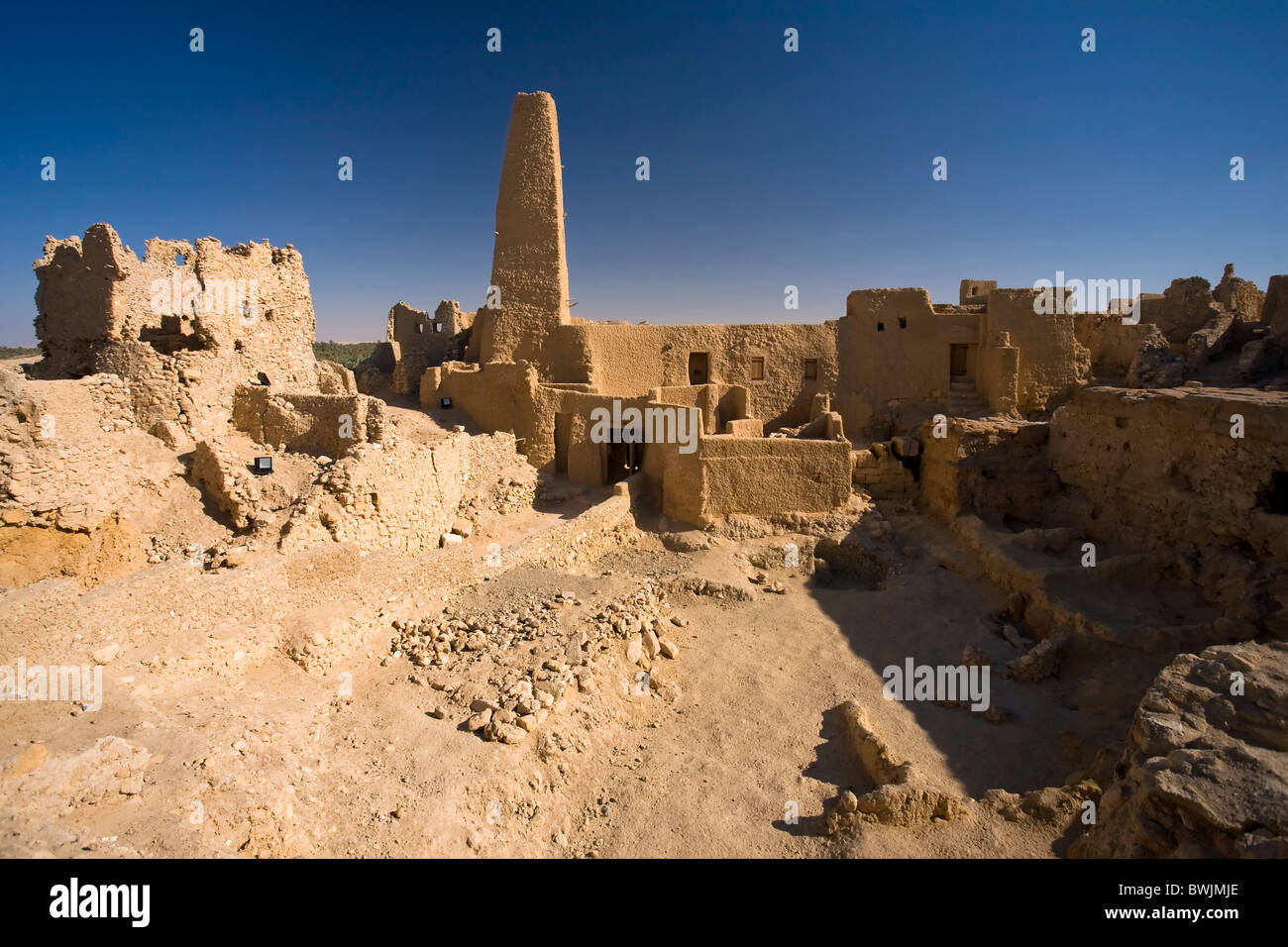 Temple of the Oracle / Tempe of Amun, Aghurmi acropolis, Siwa Oasis, Egypt Stock Photo