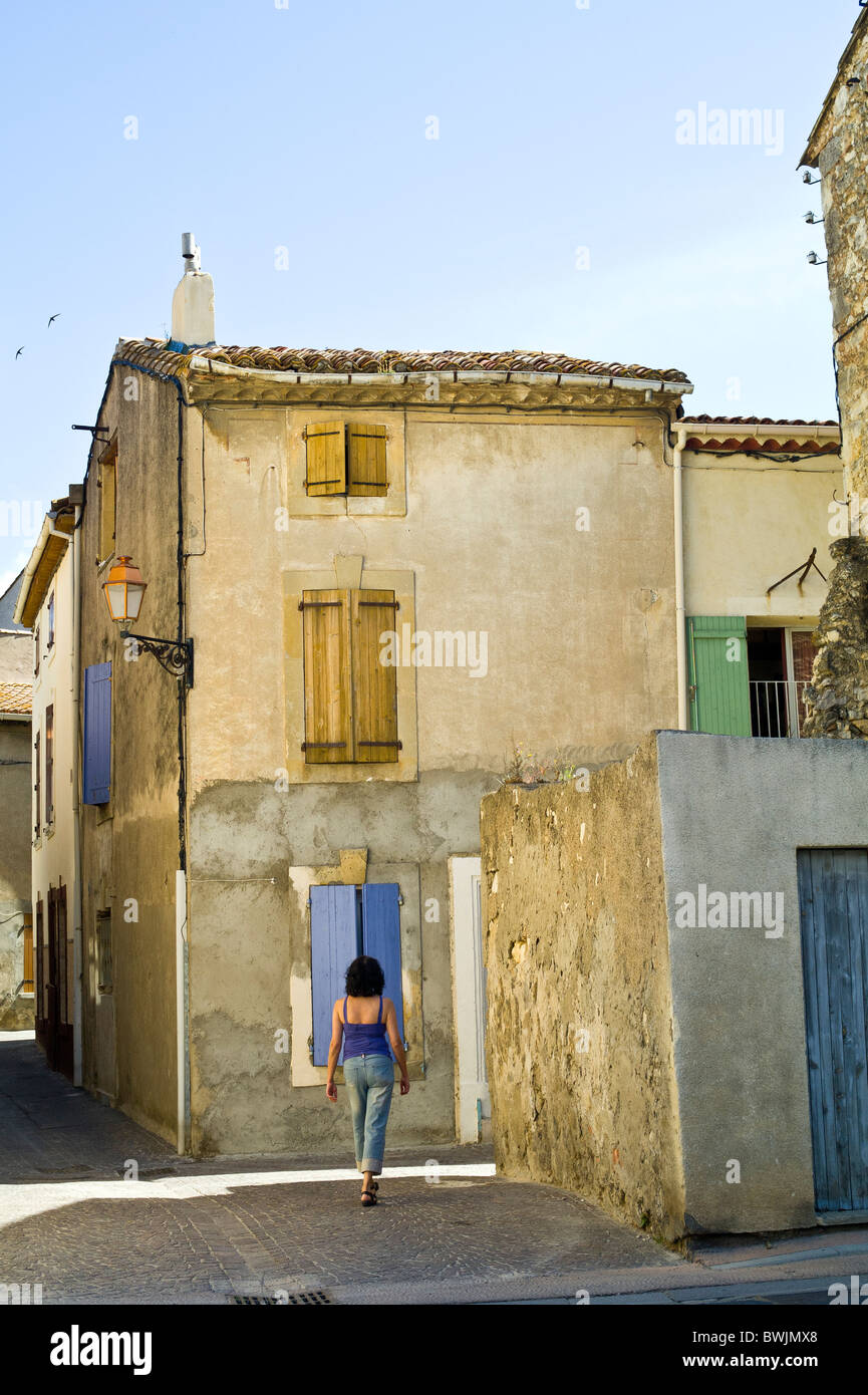 Walking france village hi-res stock photography and images - Alamy