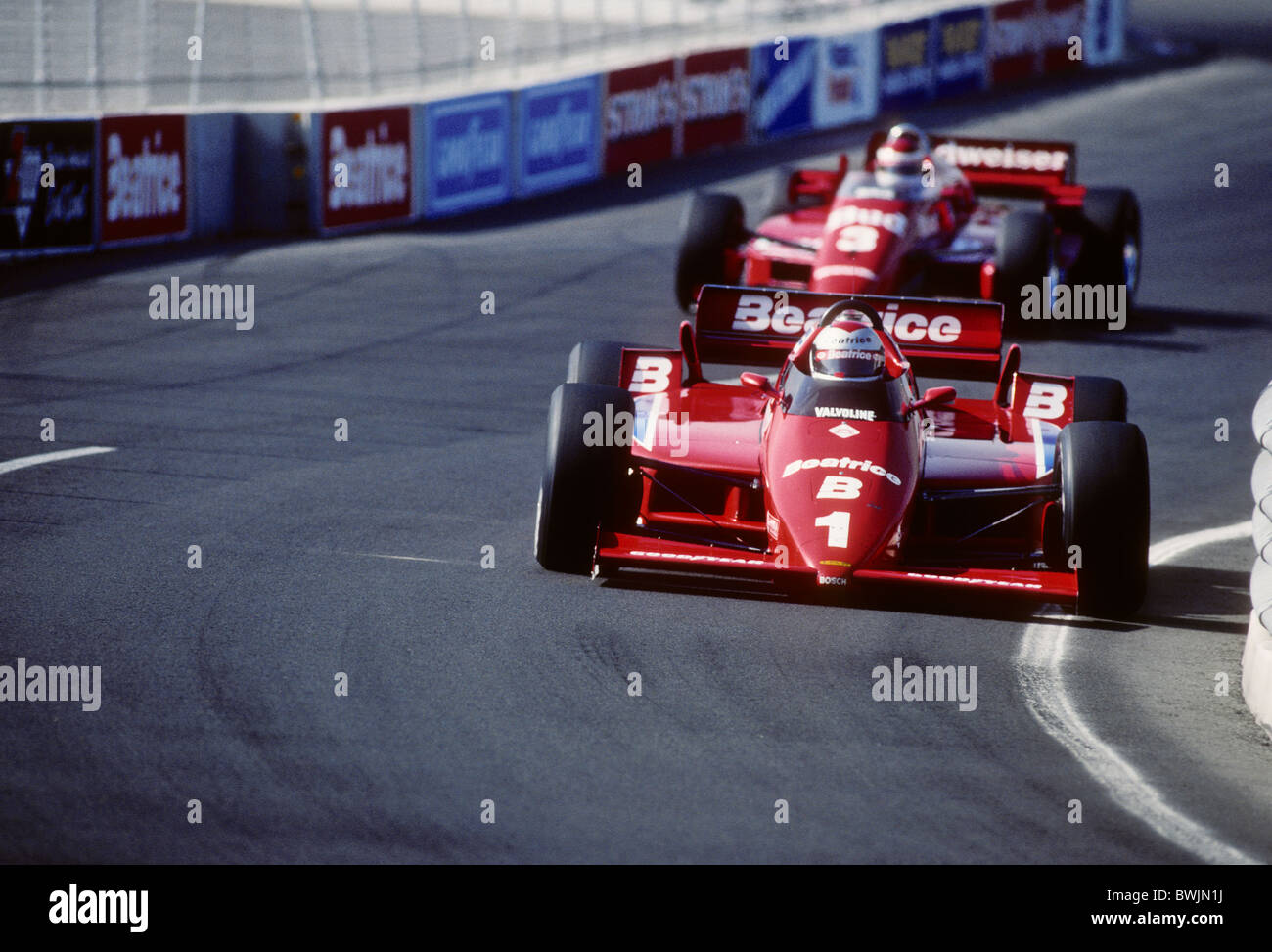 Mario Andretti during the 1985 Indy car Meadowlands US Grand Prix Stock