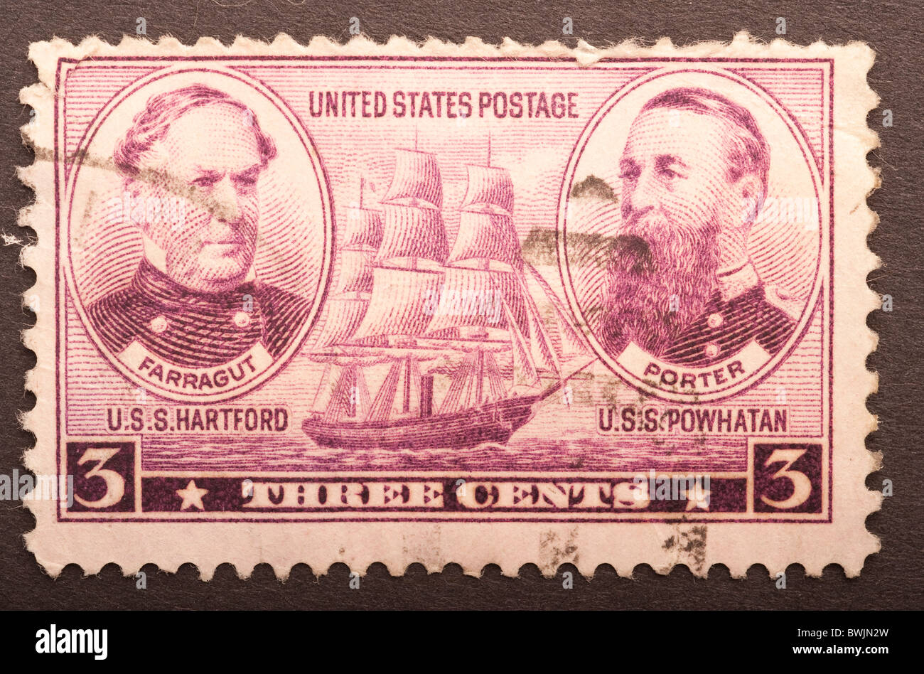 United States Postage 3 cents Stock Photo