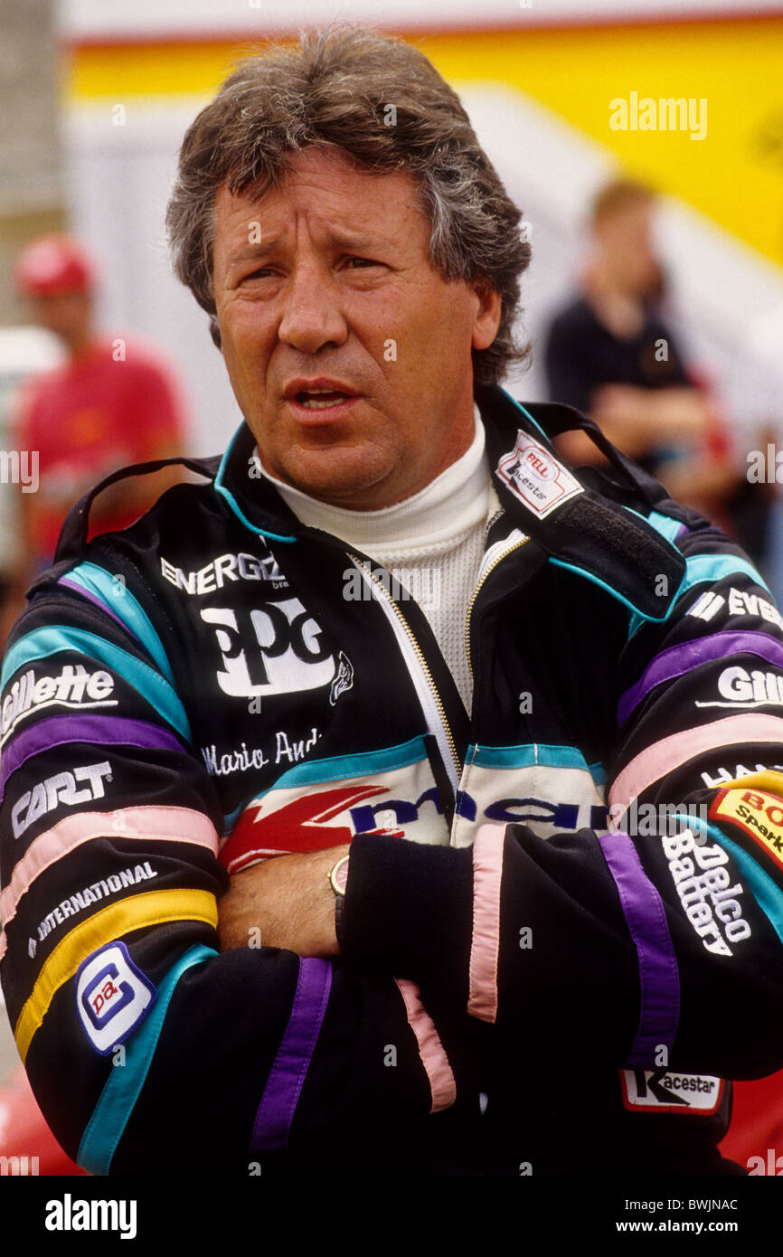 Mario Andretti during the 1990 cart Autoworks 200 in Phoenix, AR. Stock Photo