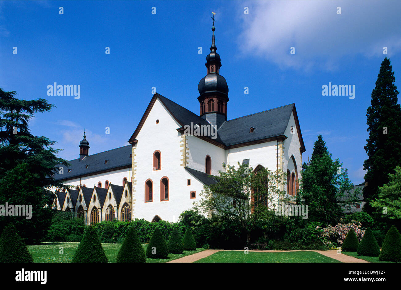 Europe, Germany, Hesse, Eltville am Rhein, Eberbach Abbey Stock Photo