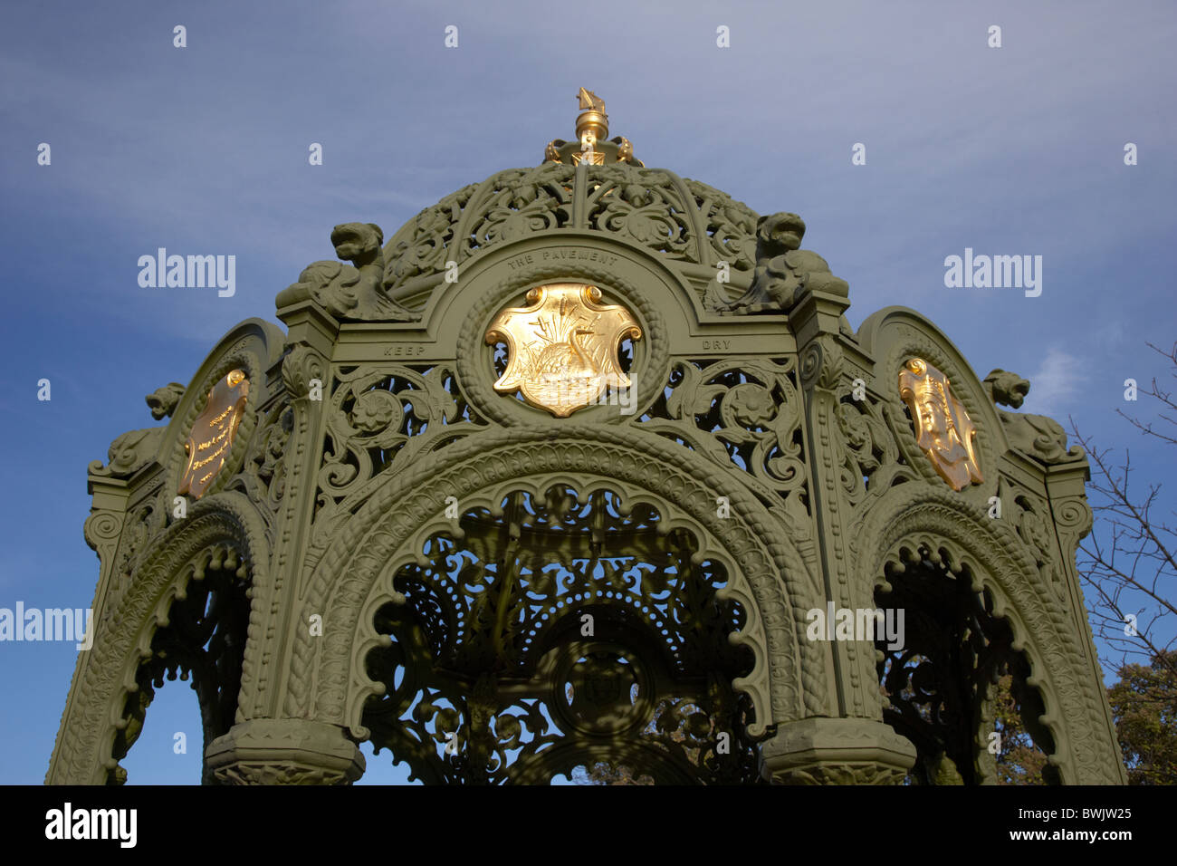 restored victorian drinking fountain in dun laoghaire dublin republic of Ireland Stock Photo