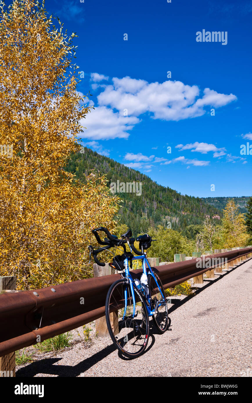 Bicycle on the San Juan Skyway (Highway 145), San Juan National Forest