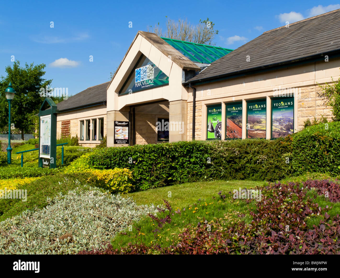 Peak Village Outlet Shopping Centre at Rowsley near Matlock in the Peak District England UK Stock Photo