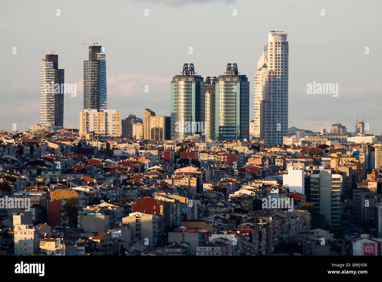 european side of modern istanbul Stock Photo