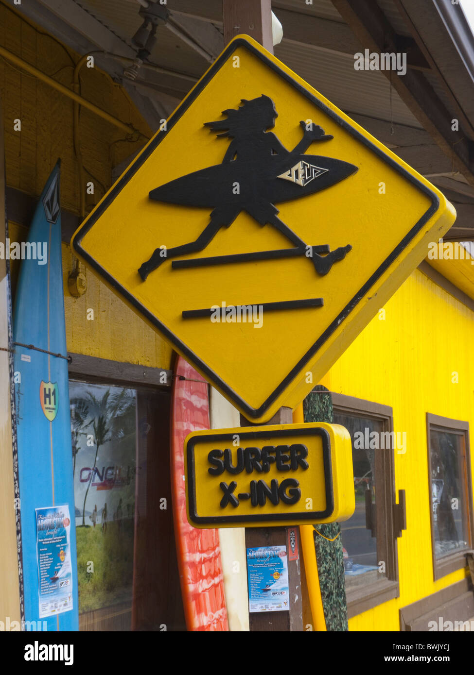 Haleiwa hawaii oahu sign hi-res stock photography and images