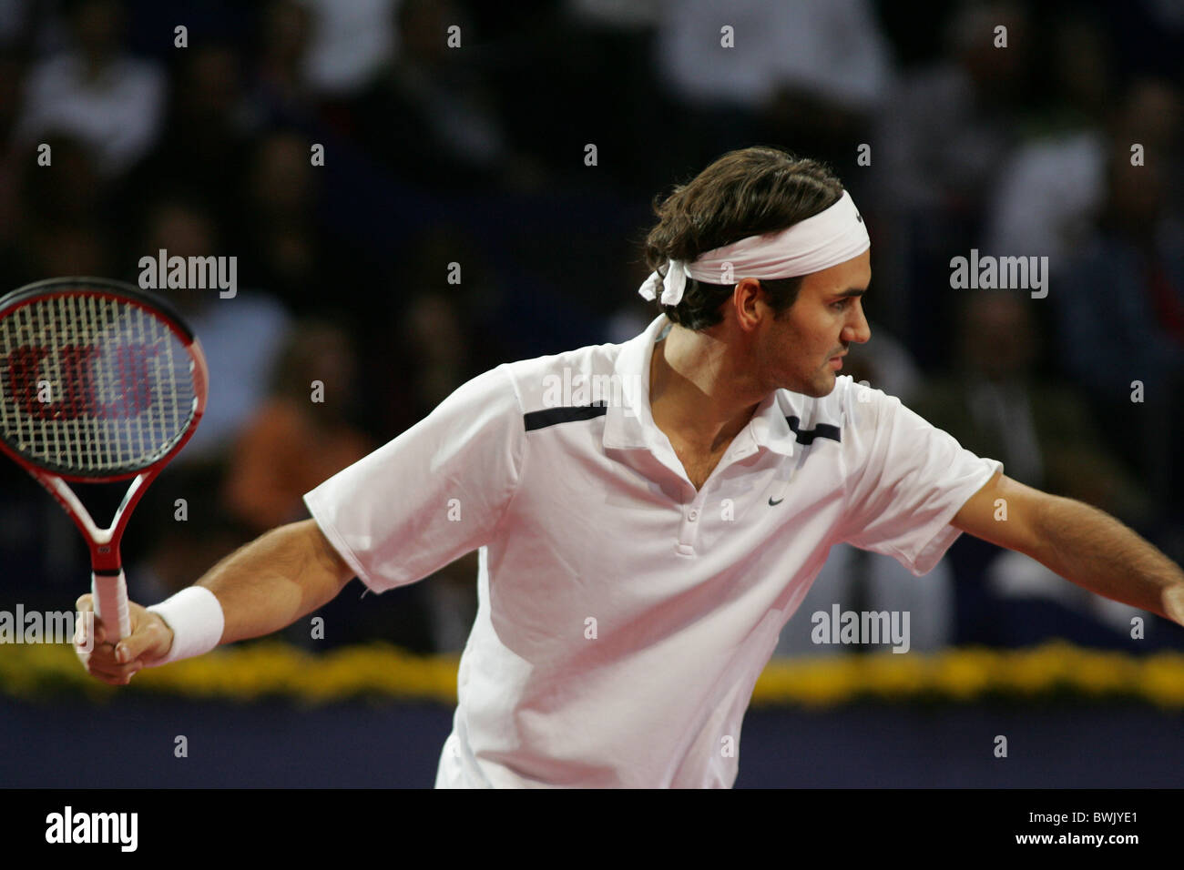 Roger Federer Switzerland Europe tennis player tennis player match sports  man tournament Davidoff Swiss Indo Stock Photo - Alamy
