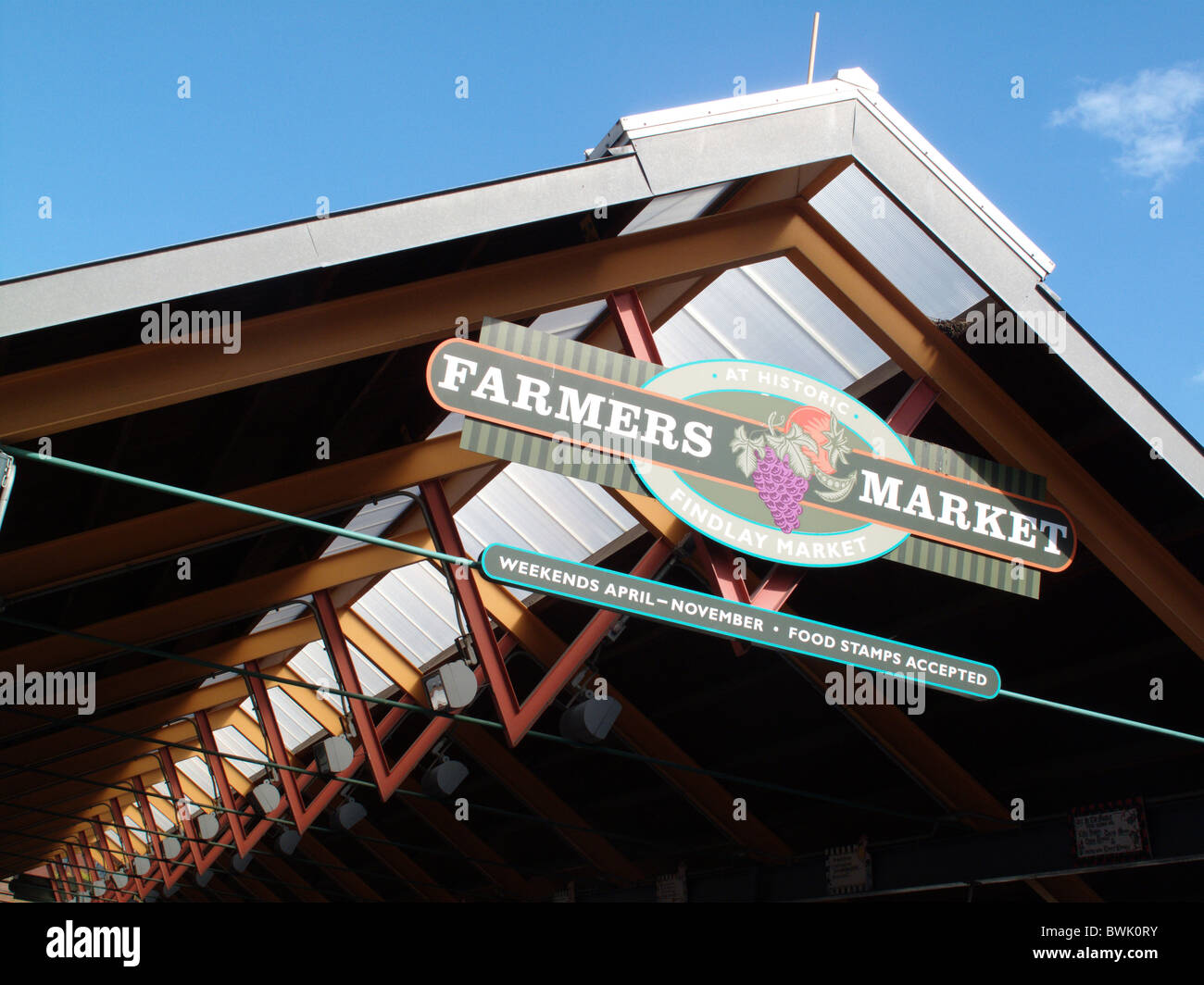 The historic Findlay Market in Cincinnati in Ohio, United States of America Stock Photo