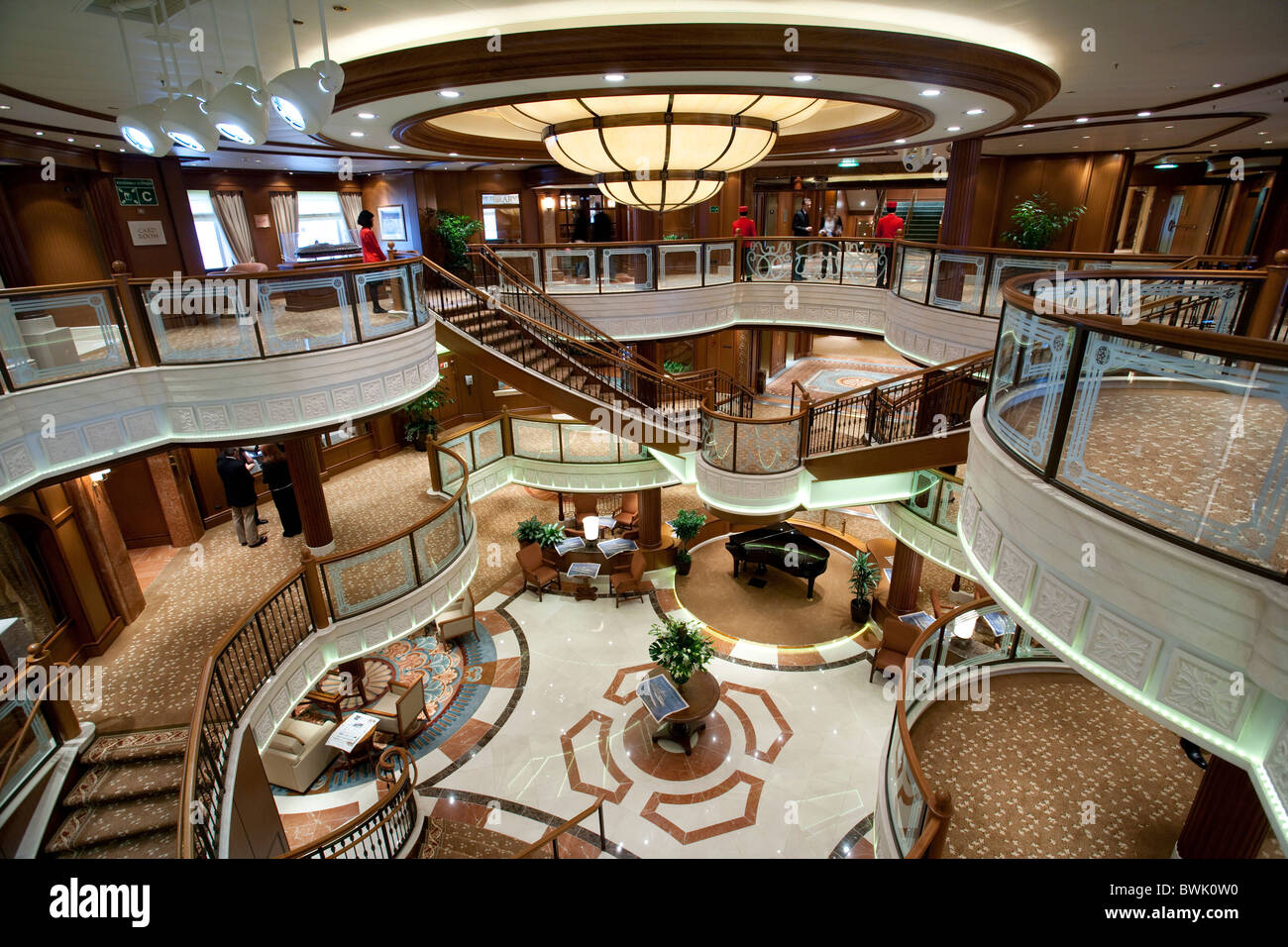 Grand Lobby, cruise liner Queen Victoria Stock Photo Alamy