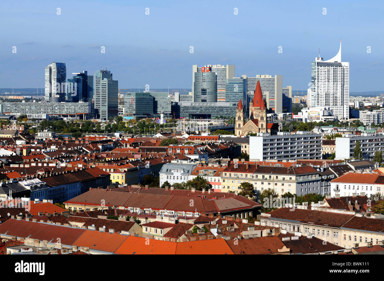 Vienna, Austria, Europe, view over the capital city of Vienna in Austria Stock Photo