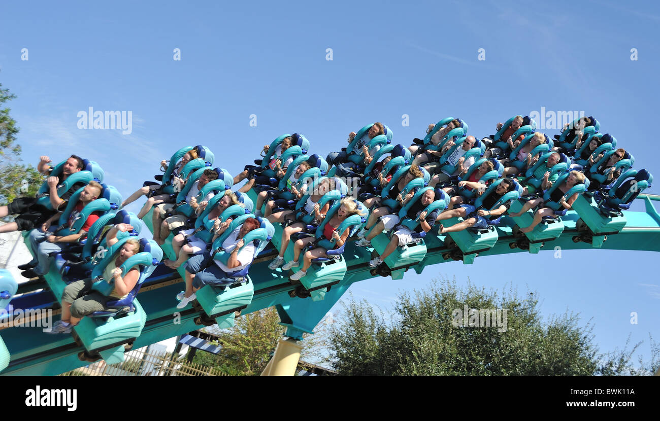Roller coaster, SeaWorld, San Antonio, Texas Stock Photo - Alamy