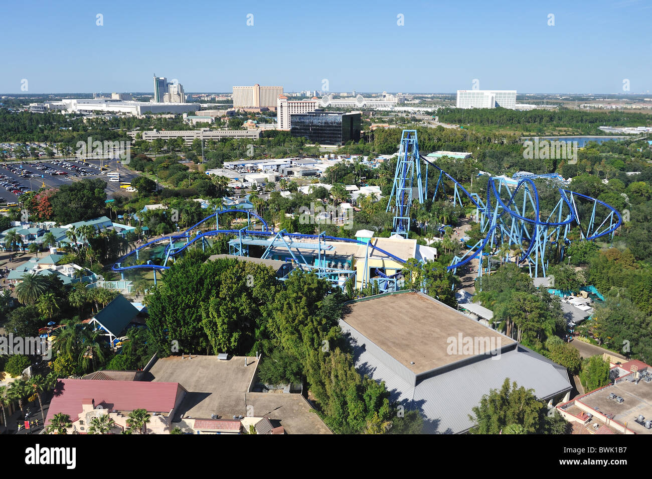 Aerial View of Seaworld Florida Stock Photo