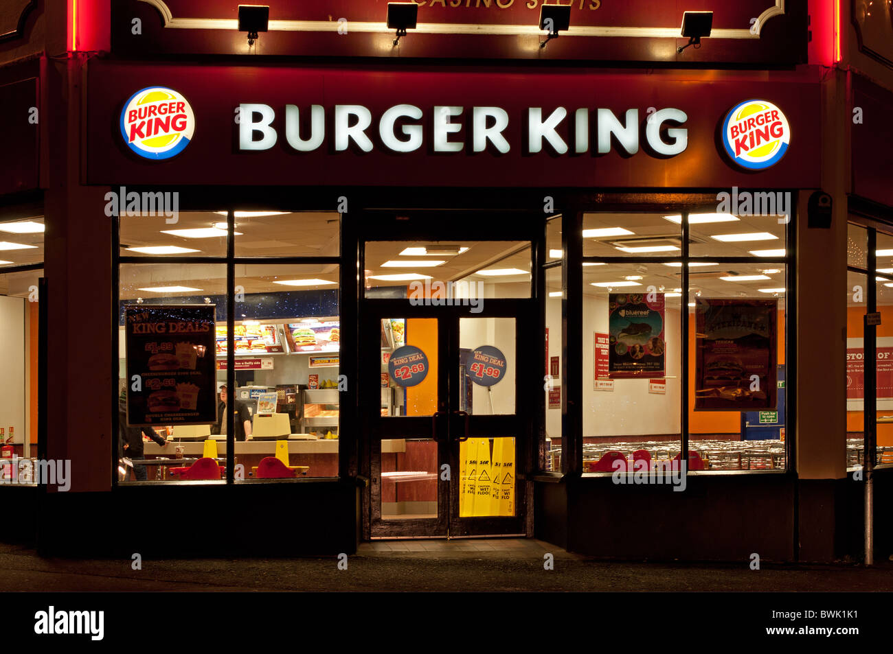 a burger king restuarant in cornwall, uk Stock Photo