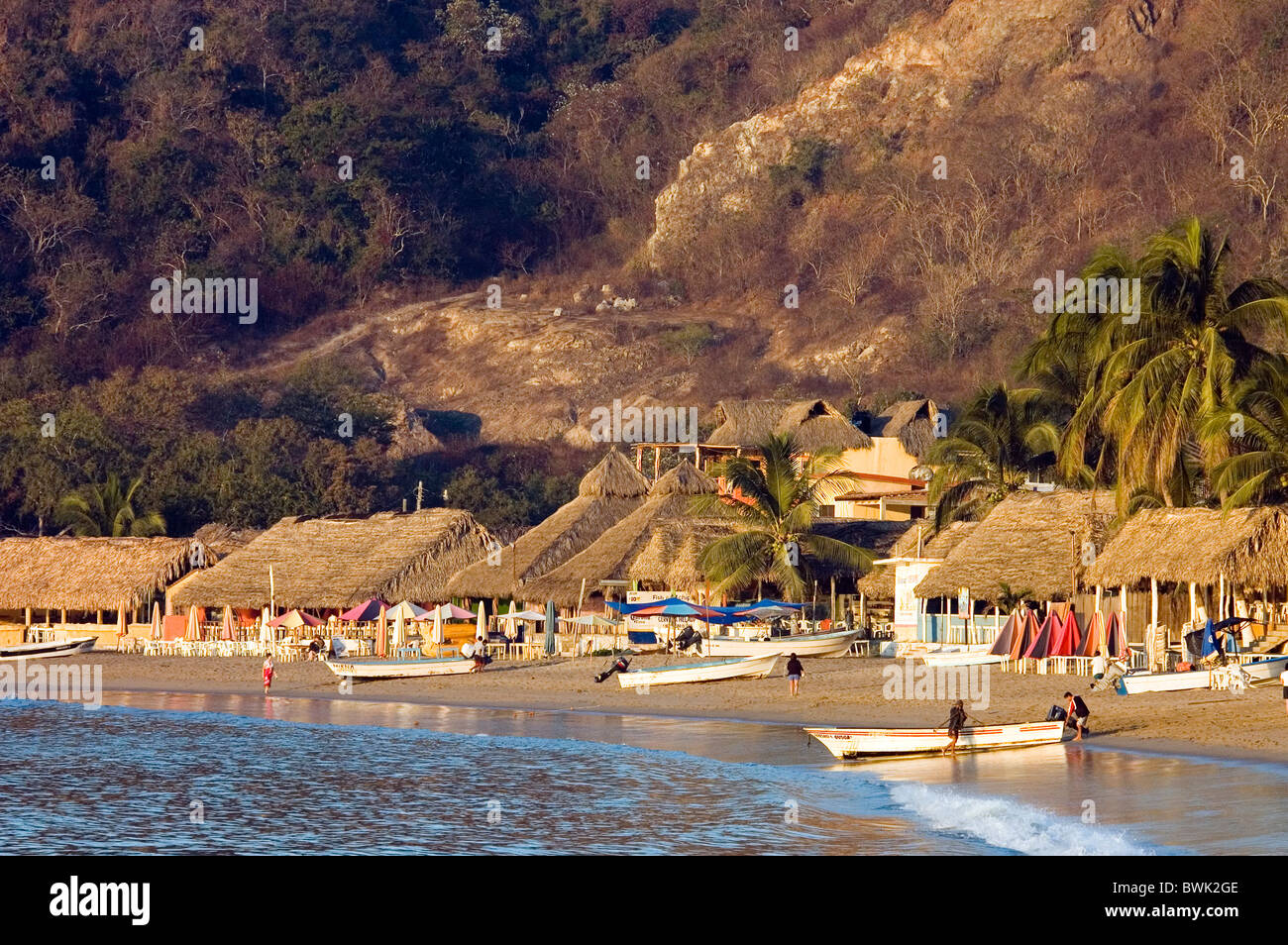 Beach Melaque Jalisco Mexico Central America America Stock Photo