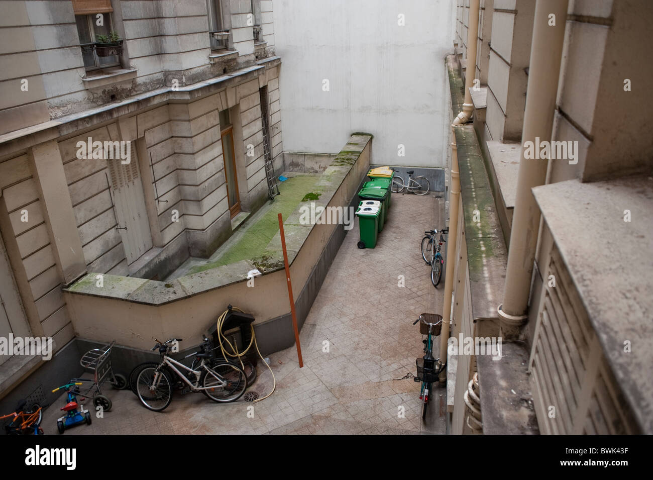 Paris, France, French Real Estate Market, Backyard view in Apartment