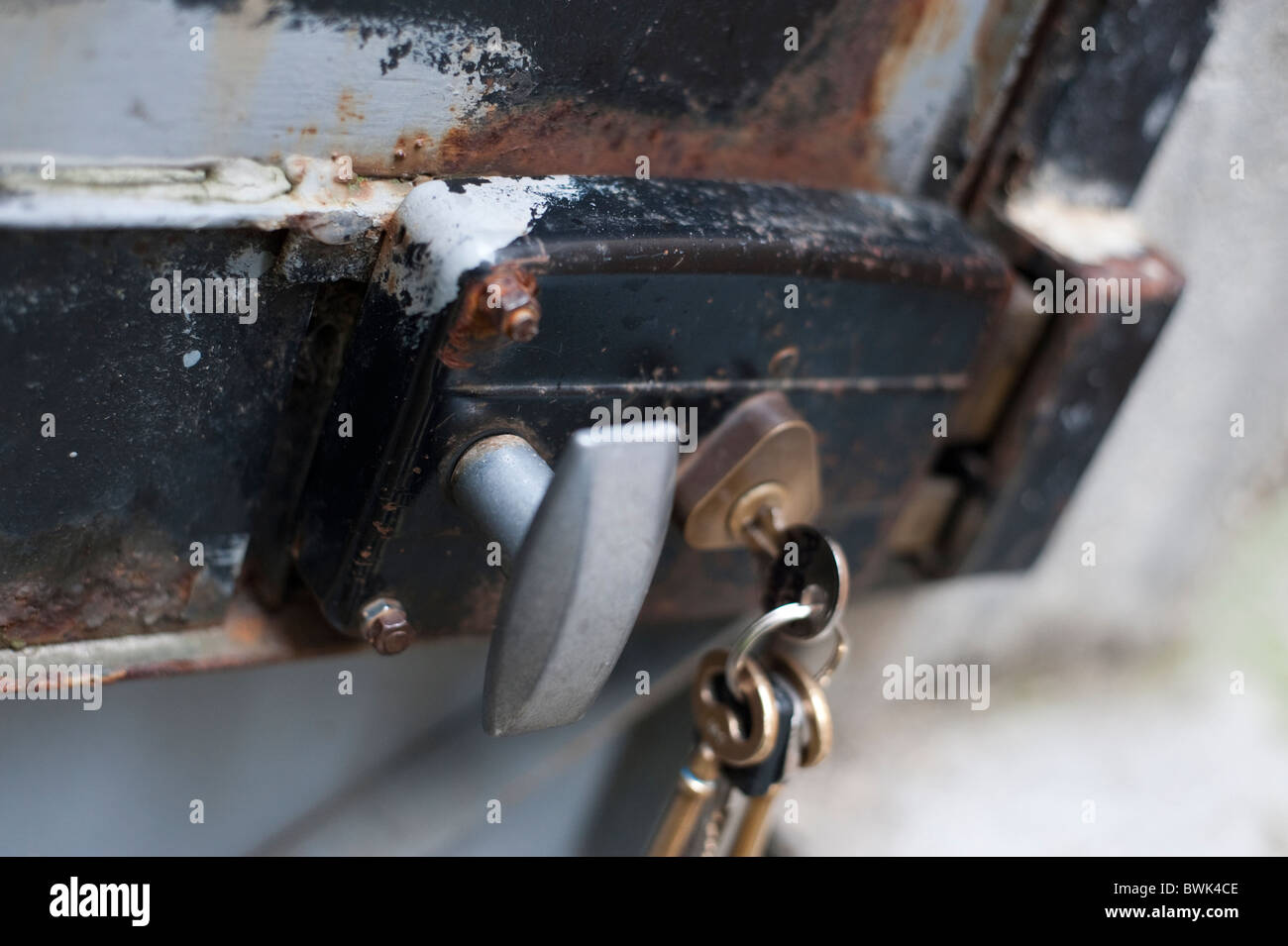 Doorknob unlock protection investment residence protect keys old metal