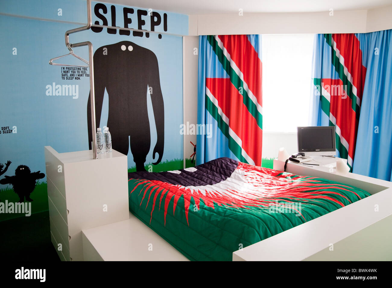 Hotel Room No 106 Sleep Well Design Genevieve Gauckler Hotel Fox Stock Photo Alamy