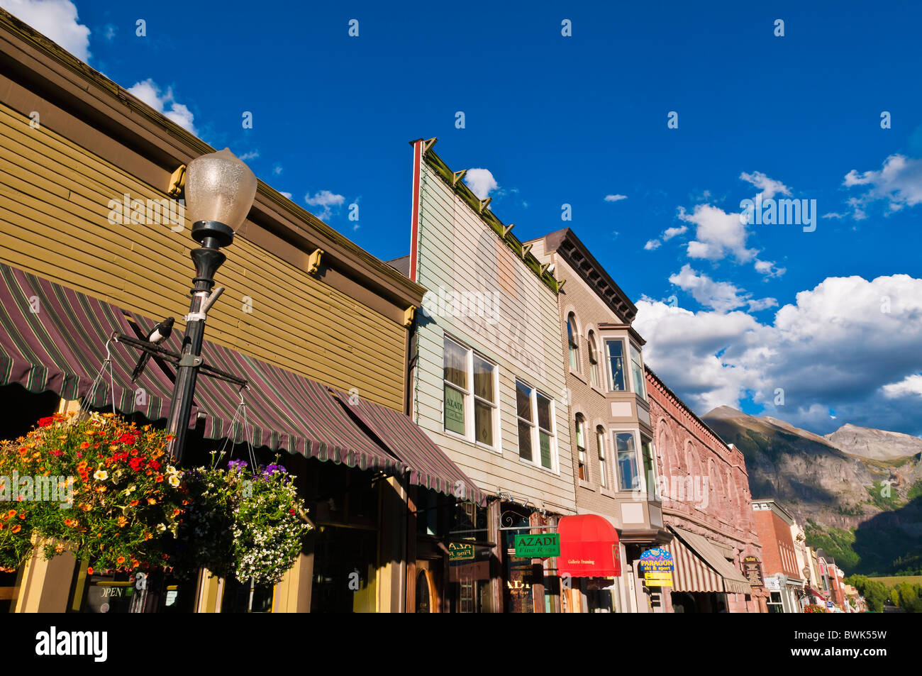 Historic downtown buildings, Telluride, Colorado Stock Photo Alamy