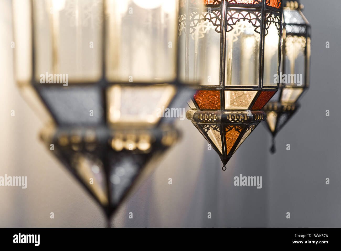 Detail of Moroccan lamps, Marrakech, Morocco, Afrika Stock Photo - Alamy