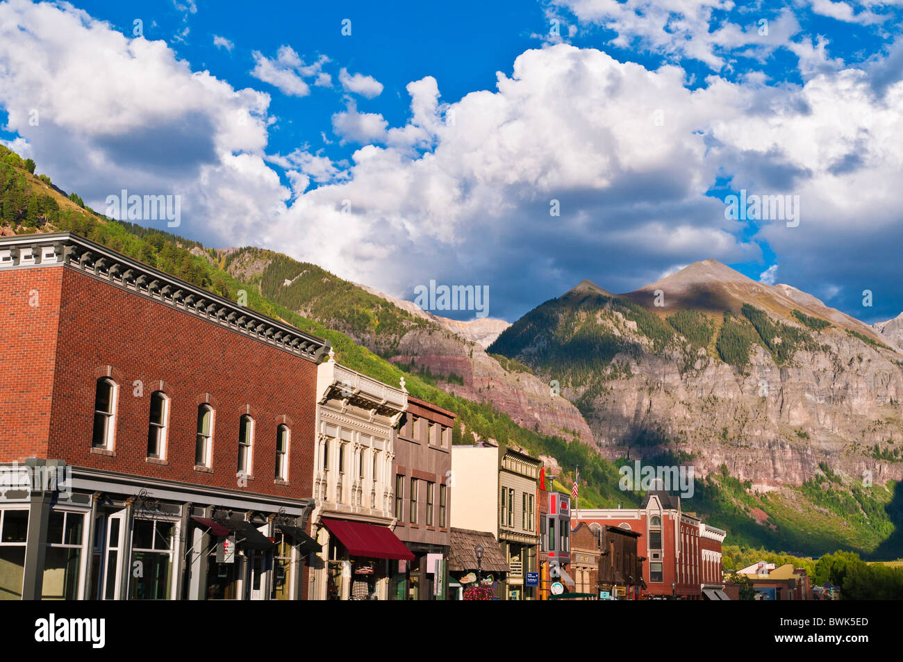 Historic downtown buildings, Telluride, Colorado Stock Photo Alamy